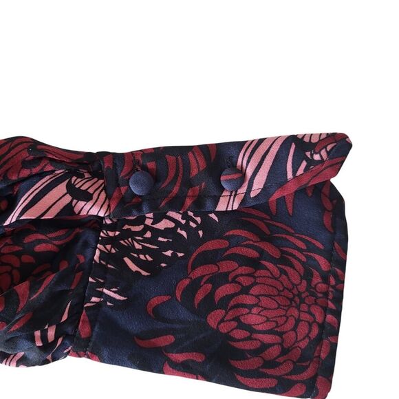 A.L.C. Size 4 RTR Bailey 100% Silk Midi Dress V-Neck Front Slit Floral Print - Picture 13 of 15